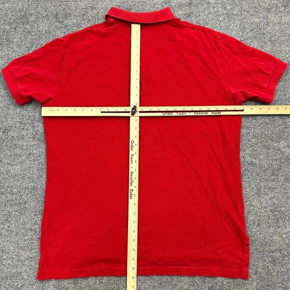 Polo By Ralph Lauren Polo Shirt Men's XL Red Cotton Logo Short Sleeve Pullover - Picture 5 of 7